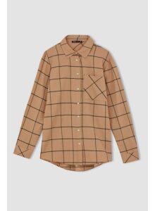 Woman Brown Long Sleeve Tunic LT.CAMEL