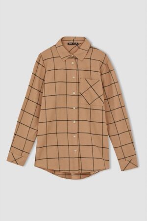 Woman Brown Long Sleeve Tunic LT.CAMEL