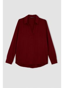 Woman Bordeaux Long Sleeve Blouse BORDEAUX
