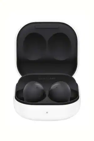 Wireless earbuds with charging case for high-quality sound and portability.